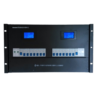 定制6U01 双路输入输出配电屏 标准机柜专用配电单元屏 电表电压电流电量
