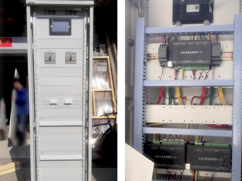 定制 06-210419动力柜7寸屏输入输出全都能监测总输入和支路 42U 电信灰