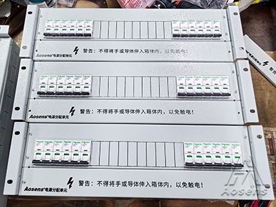 奥盛3U双路施耐德配电箱1P空开10回路
